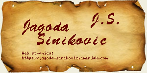 Jagoda Šiniković vizit kartica
